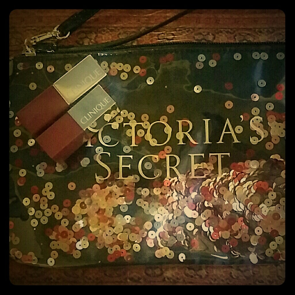 Victorias Secret Clutch Bag with Clinique Lipstick